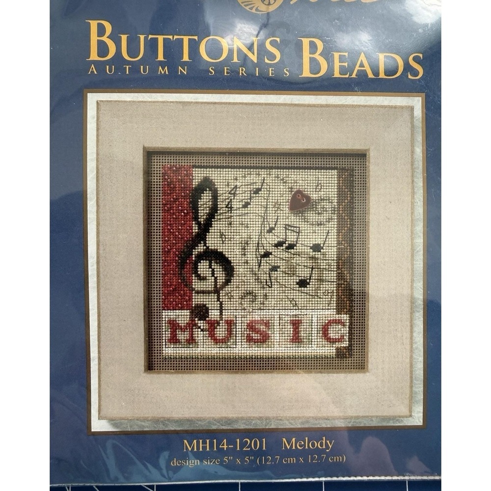 Mill Hill Buttons & Beads Autumn Series Melody Kit w‎ Ceramic Heart Button*